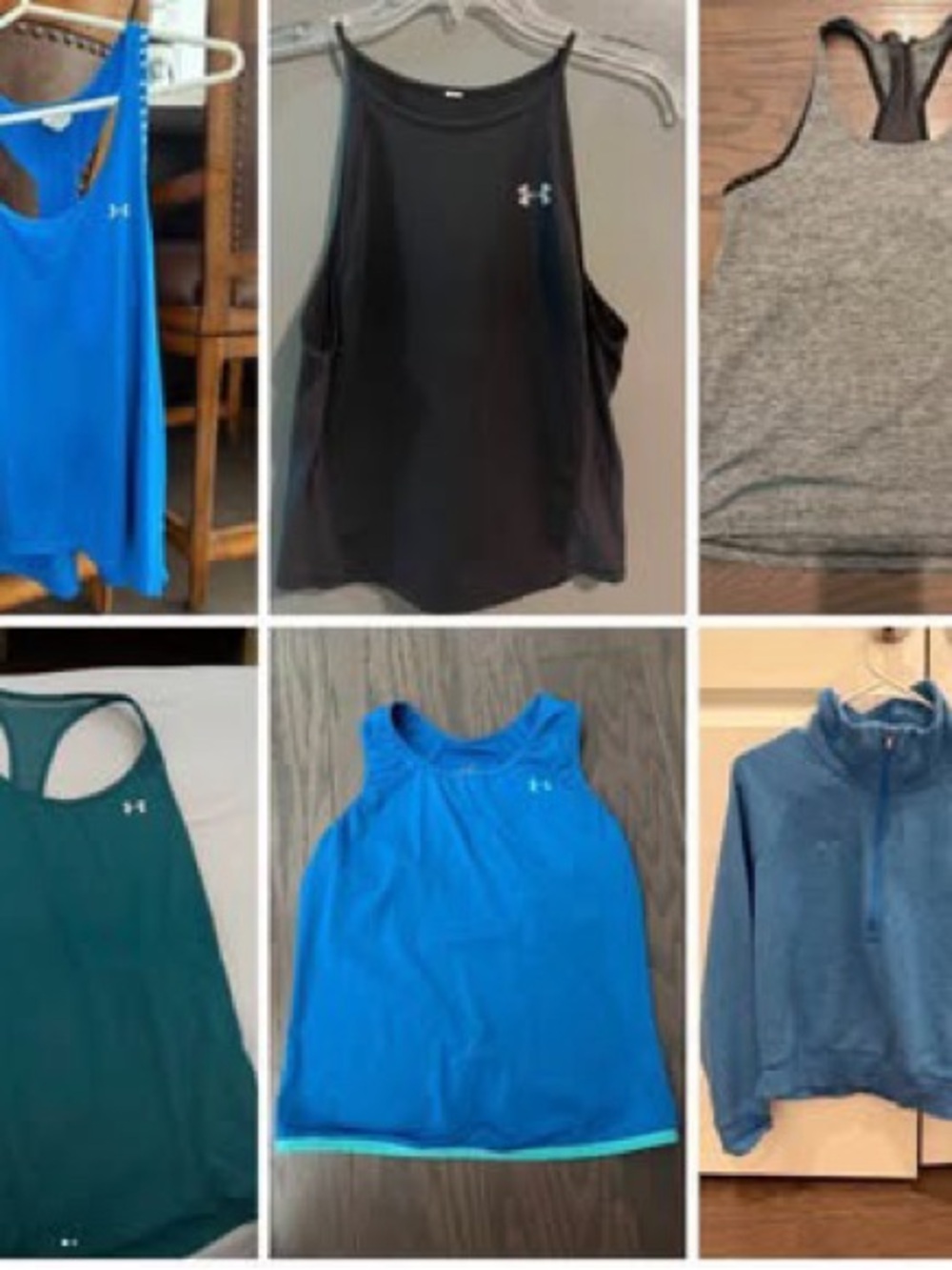 Women’s Under Armour lot of shirts tops, size small and medium